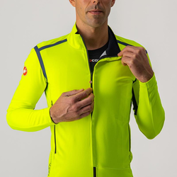 Zimná bunda Castelli Perfetto RoS Long Sleeve Yellow fluo