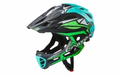 Detská prilba Cratoni C-Maniac Pro Black/Lime/Turquoise Matt 